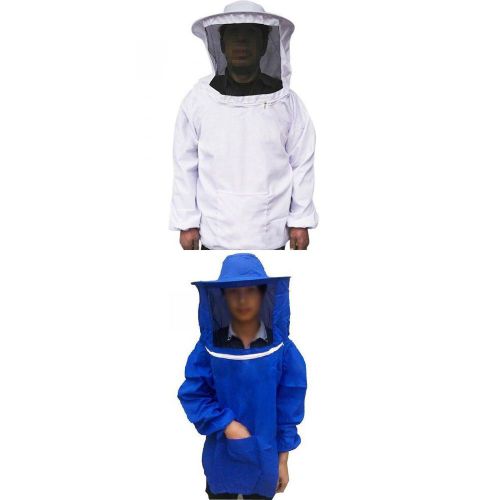 2x professional beekeeping jacket veil bee protecting dress smock for beekeeper for sale