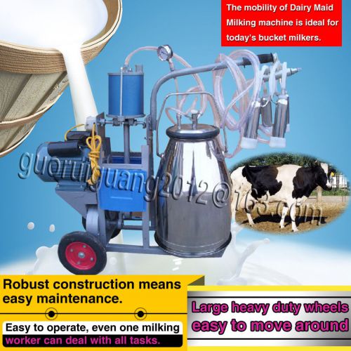 single bucket Piston vacuum milking machine for cows,cattle,sheep,110v/220v