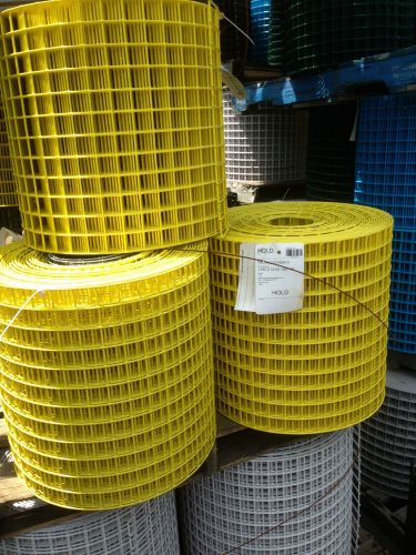 1.5x1.5&#034; 12.5 gauge  18&#034;x100&#039;  yellow pvc coated welded wire mesh rolls for sale