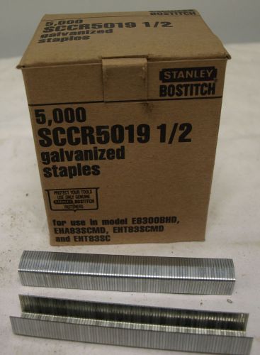 Stanley Bostitch SCCR5019 1/2 Galvanized Staples - 500/Box, NEW, Multiple Avail