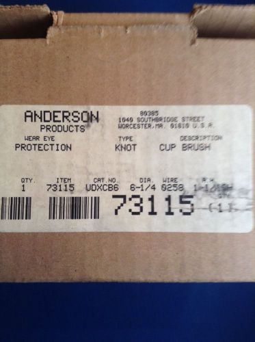 NIB Weiler / Anderson Knotted Heavy Duty Wire Cup Brush # 73115 Cat # UDXCB6