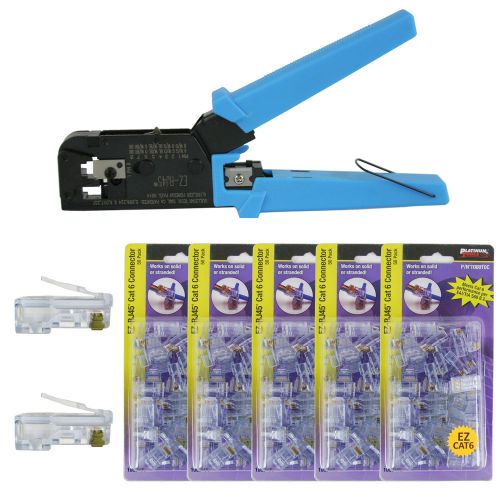 Platinum tools 100004c ez-rj45 crimperer, ez-rj45 series cat6+ 250 connectors for sale