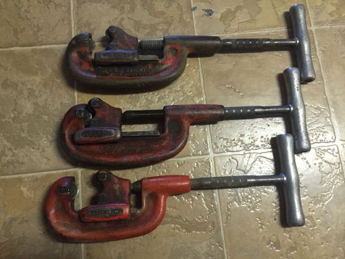 2 Ridgid Pipe Cutter 2A 1/8&#034; to 2&#034; and 1 Ridgid Pipe Cutter 1A 1/8 to 1 1/4&#034;