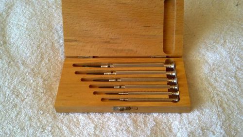 Set Fowler -West Germany jewelers screw drivers toolmaker tools in wooden Box