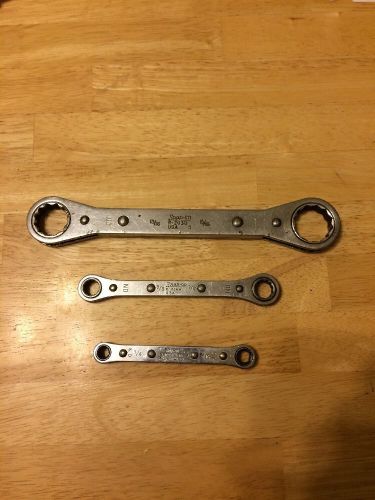 SNAP ON TOOLS RATCHET WRENCH 1/4 x 5/16, 3/8 x 7/16, 13/16 x 15/16