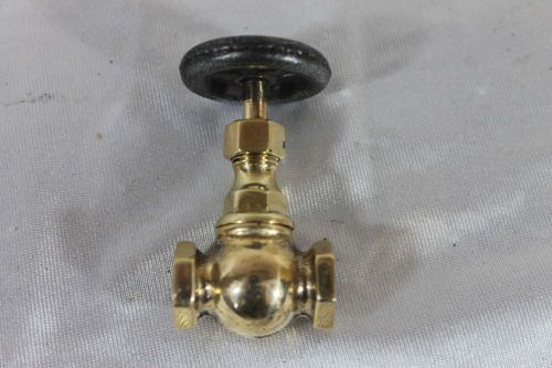 Vintage brass 1/4&#039;&#039; globe steam valve hit and miss for sale