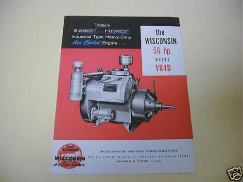 Wisconsin H. D. Air Cooled Engines Sales Flyer (VR4D)