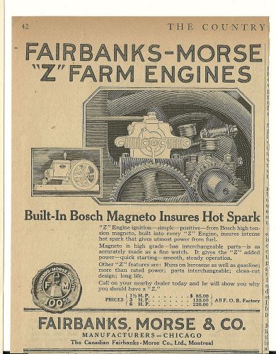 Oct.23,1920 Fairbanks Morse &amp; Co.Chicago  &#034;Z&#034; Farm Engine ad