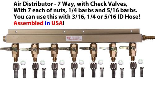 7 way co2 manifold air distributor draft beer mfl check valves (ad107ebay) for sale