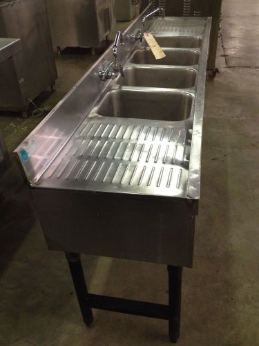 Stainless Steel 4 Compartment  Bar Sink