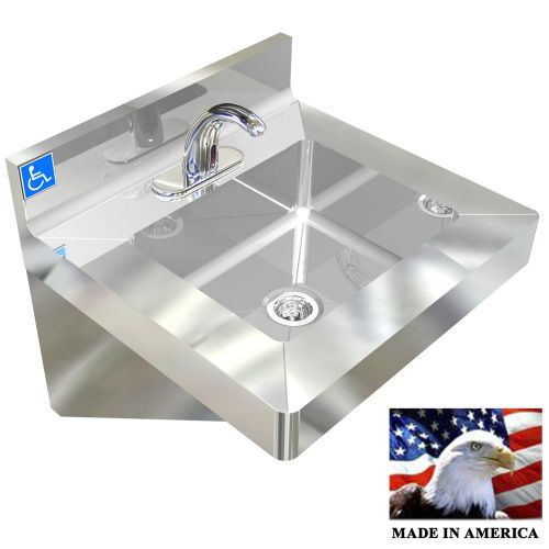 ADA HAND SINK ELECTRONIC FAUCET HEAVY DUTY STAINLESS STEEL #304 MADE IN AMERICA