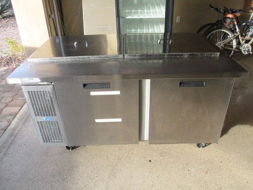 Randell Refrigerated Counter/Salad Top, 2 Doors, Casters(60&#034;L x 33&#034;D x 36&#034; Tall)