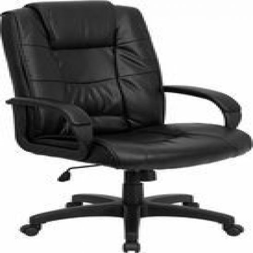 Flash Furniture GO-5301B-BK-LEA-GG High Back Black Leather Executive Office Chai