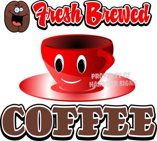 Fresh Brewed Coffee Drink Restaurant Concession Food Truck Vinyl Menu Decal 14&#034;