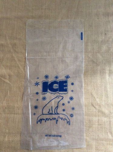 (50) 8 lb. ice bags w/ twist ties vendingbags freezer bags free shipping for sale