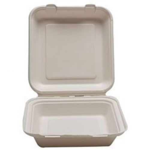 Ifn green 29-2003 fiber bagasse clamshell  8.7&#034; length x 8.1&#034; width x 3.2&#034; heigh for sale