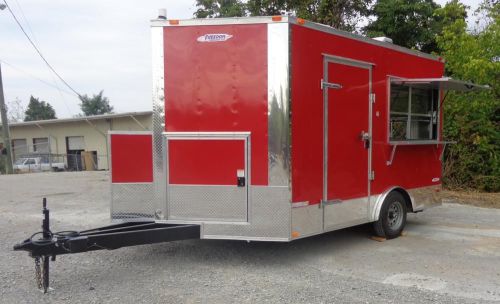 Concession trailer 8.5&#039; x12&#039; red - event food catering  enclosed kitchen for sale