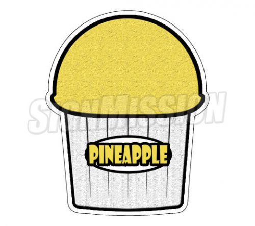 PINEAPPLE FLAVOR Italian Ice Decal shaved ice sign cart trailer stand sticker