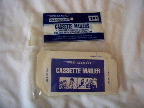 Vintage Realistic Radio Shack Cassette Mailers Pack of 5 New Old Stock #44-632