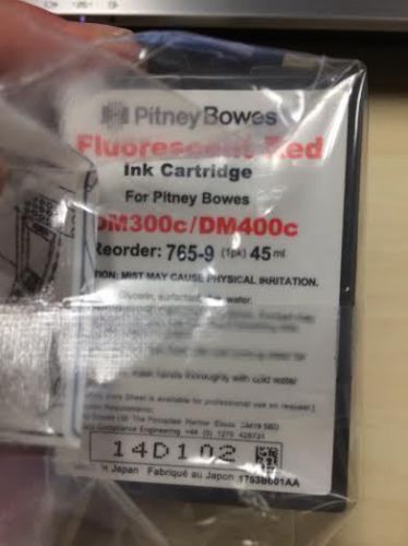 NEW AUTHENTIC OEM PITNEY BOWES RED FLUORESCENT INK 765-9 DM300c DM400c