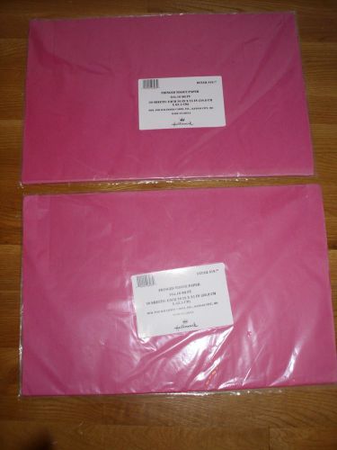 HALLMARK   QUALITY FRINGED tissue Gift Paper 60 PINK Sheets  20&#039;&#039; X 25&#034; new