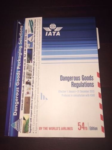 dangerous goods regulations 54th edition (IATA) 2013