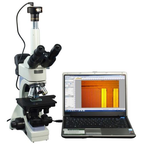 Omax 40-2000x infinity metallurgical microscope with dual lights+1.3mp camera for sale