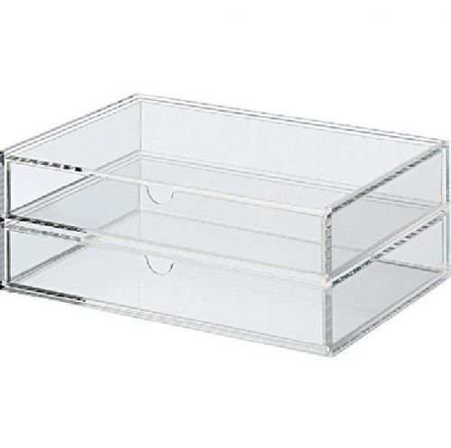 MUJI: Acrylic Box-2 Drawers Large (About 25.5(W)x17(D)x9.5(H)cm)