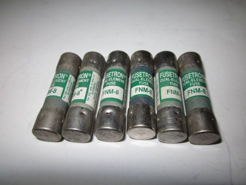 Lot of 6 cooper bussmann fnm-8 fuse new no box for sale