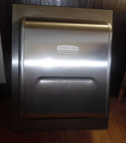 Kimberly Clark Paper Towel Dispenser Hands-Free Stainless Steel Recessed Used