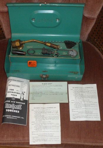 VINTAGE BERNZ-O-MATIC MASTER TORCH KIT Mid Century Does Light Tested