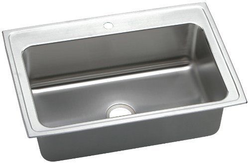 Elkay dlrs3322101 gourmet lustertone sink, stainless steel, satin, single-hole for sale