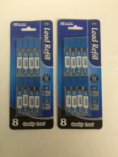 2 Packs Refill Lead BAZIC HB 0.7mm  Quality Mechanical Pencil Lead 360 leads