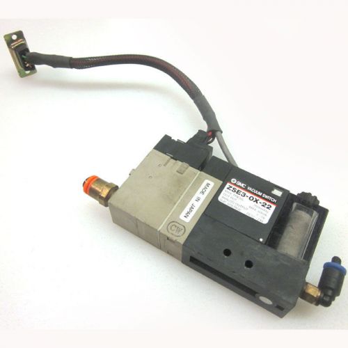 Smc zse3-0x-22 vacuum switch w/smc pneumatic manifold nvj114 for sale