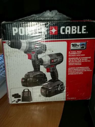 Brand new in the box Porter Cable combo cordless drill set, 18 volt lithium