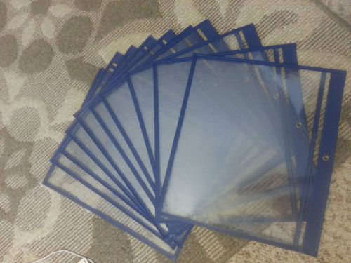 (Lot of 10) Transparent Top Load Plastic Sleeve Metal Eyelet New