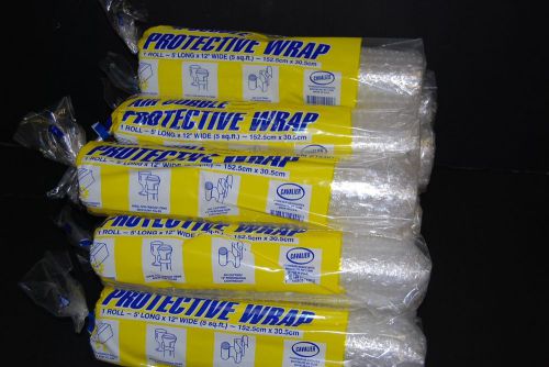 Lot Of 12pc Sealed Air Bubble Protective Wrap Roll 5 ft x 12&#034;each  Free Shipping
