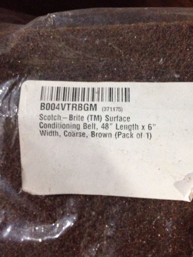 3M Scotch-Brite™ Surface Conditioning Belt, 6 in x 48&#034; Coarse Brown