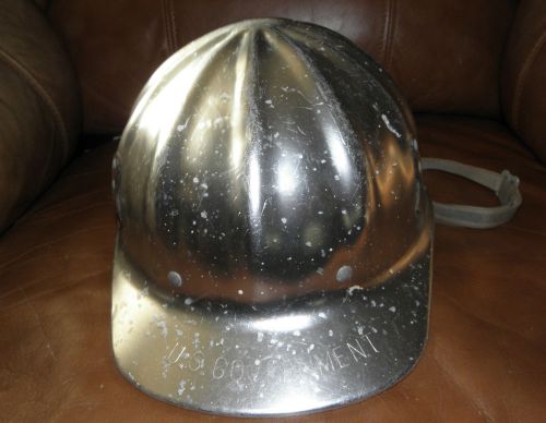 Vintage SuperLite Aluminum Hard Hat By Fibre Metal Marked US Government USA MADE