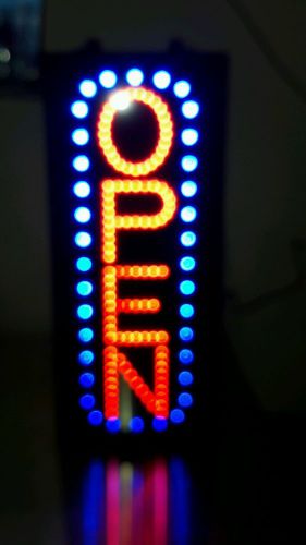New powersmart millennium &#034;open&#034; sign (flashing red and green lights) for sale