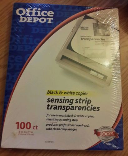 Office depot black white copier sensing strip trandparencies 100 ct