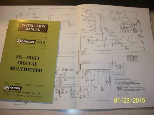 Manual b k precision 2810 3.5 digit digital multimeter with schematics &amp; part #s for sale