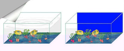 Fish Tank Decorations Transparent  Effect Self Adhesive Sticky Back Plastic Film