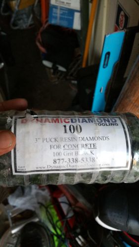 3&#034; puck resin diamonds for concrete 100 grit black Dynamic Diamonds