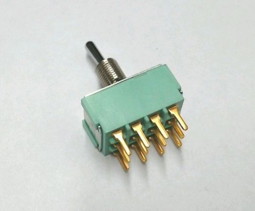 MTA406N 4PDT ON-NONE-ON Alcoswitch Miniature Toggle Switch / 6A-3A / ON-ON
