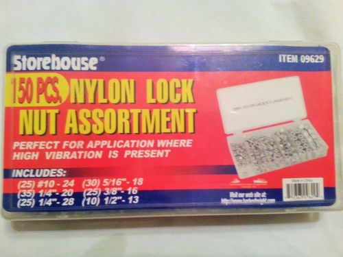 Lock Nut Assortment - Nylon Lock Inserts - 150 Pieces