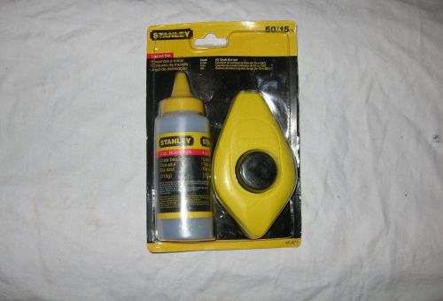 Stanley chalk line reel &amp; chalk 50 ft new in package 47-671 shop construction to for sale