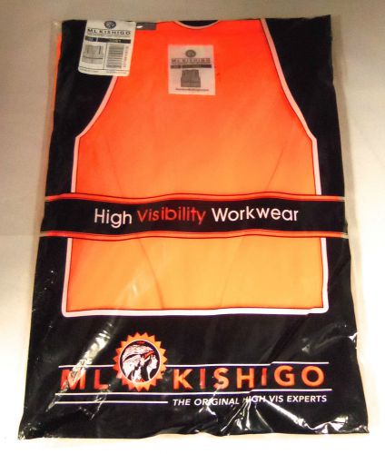 Brand new ml kishigo high visibility orange safety vest m medium 1091 for sale