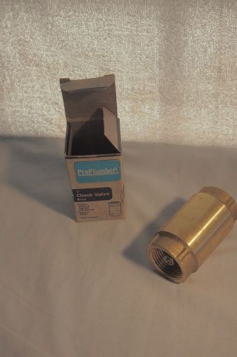 1” brass check valve – new in box - old stock for sale