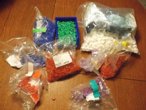 LAB LOT Microtube CAPS screw tops caps only  500+ pcs    various colors Sarstedt